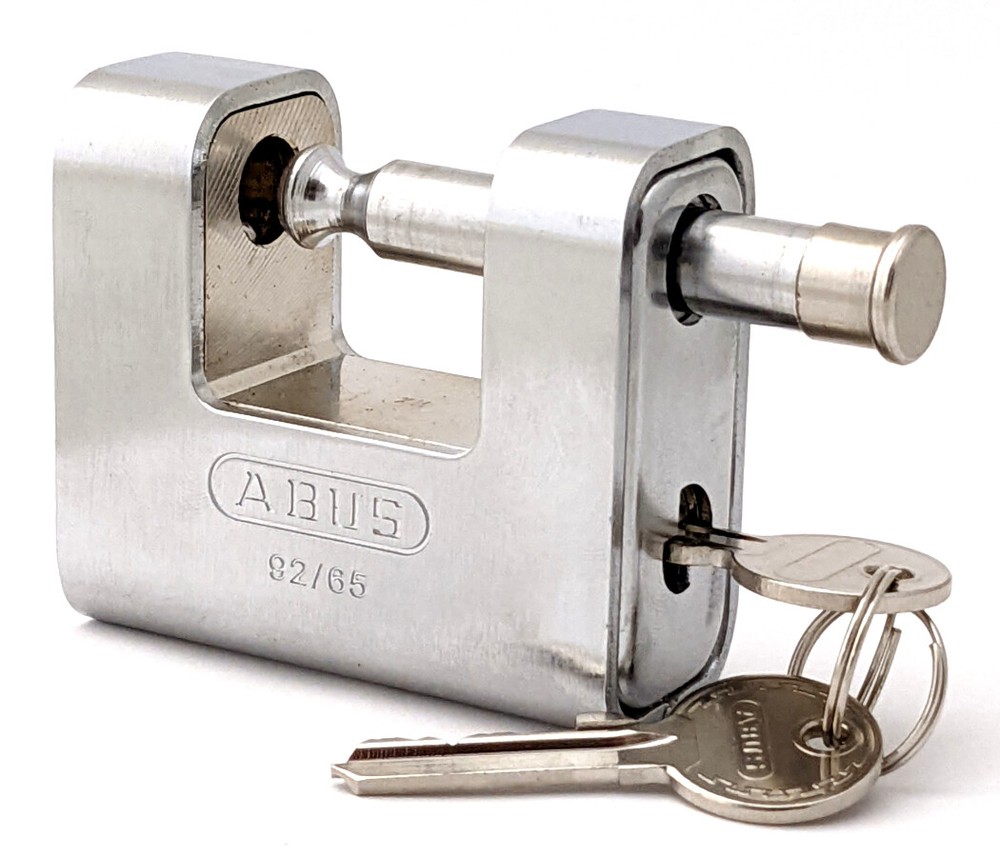 ABUS 92/65 Monoblock Sliding Shackle Padlock - Keyed Different