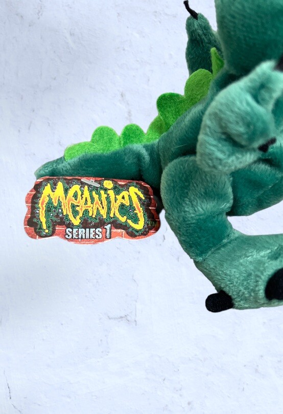 Vintage Meanies Series 1 Boris the Mucousaurus Plush Beanie New w/ Tag