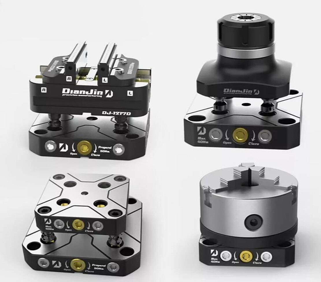 Four / Five-Axis Clamp Self-Centering Vise Quick Change Four-Axis L Bridge Plate