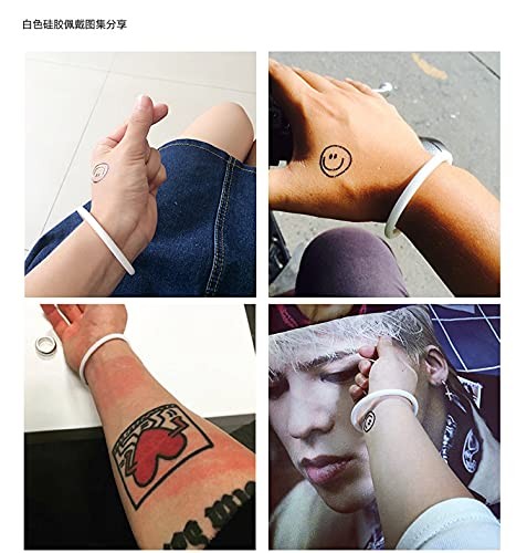 2pcs Black White Simple Silicone Rubber One Size, ['Black', 'White']