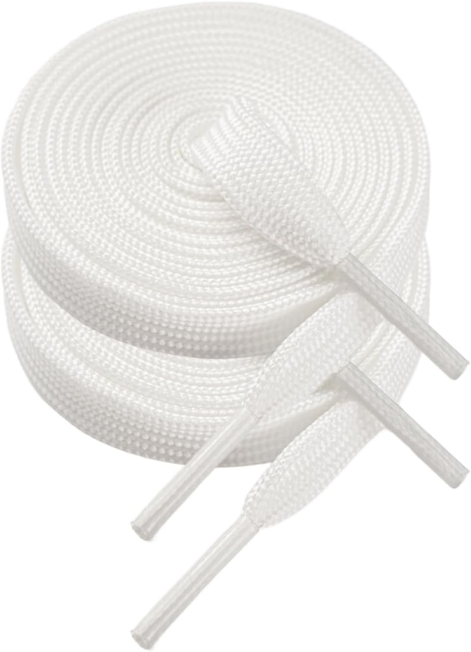 2 Pairs Shoelaces for Sneakers 8 mm Wide Flat Shoelace for Kids Adults Athletic