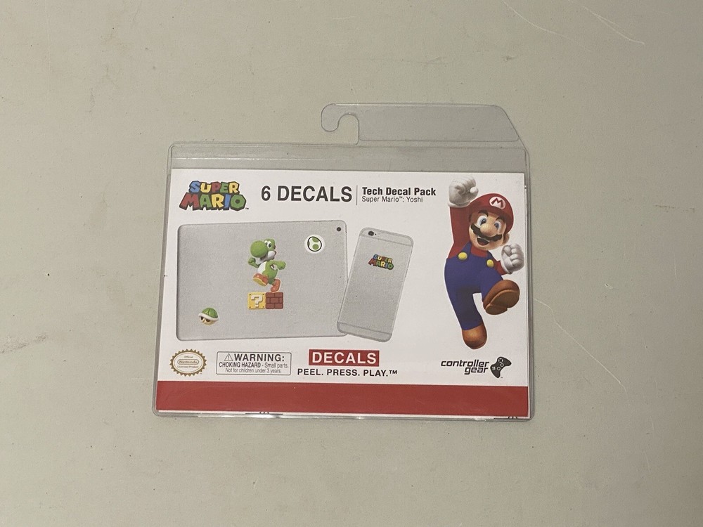 Nintendo Super Mario Tech Decal Pack 6 Decals Yoshi Sticker