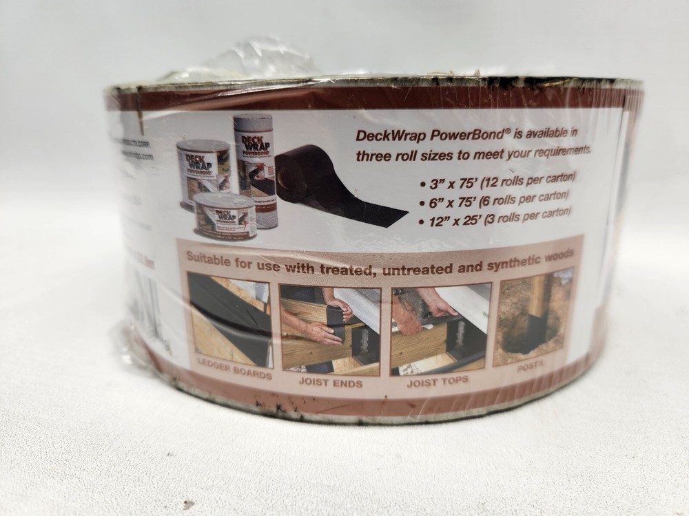 DECKWRAP POWERBOND 3"X75' SELF ADHERING PROTECTIVE WRAP