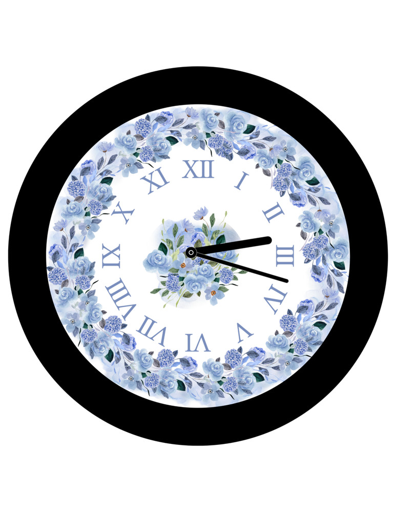 Personalized Clock - flow blue clock, flow blue lovers