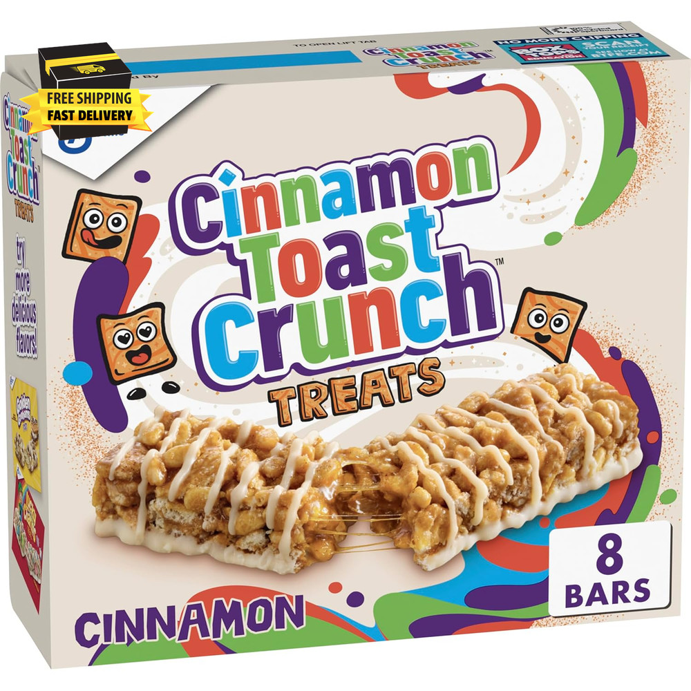 Cereal Treat Bars, Snack Bars, 8 Ct, 6.8 Oz ⭐️⭐️⭐️⭐️⭐️