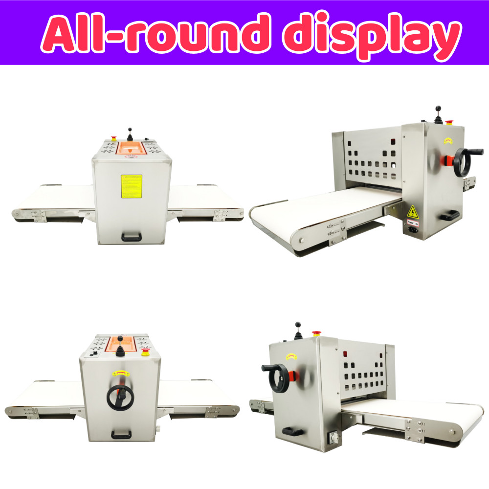 AC110V 400W Dough Sheeter Machine Foldable Design 1-24mm Thickness Adjustment