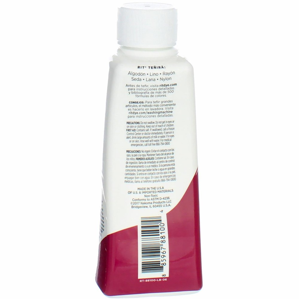 5 Pack Rit All-Purpose Liquid Dye, Wine, 8 fl oz