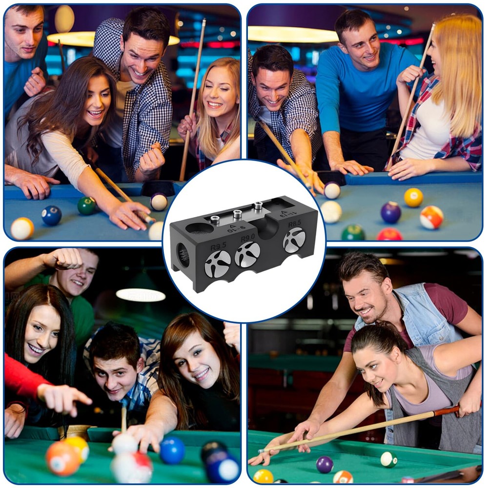 11-in-1 Pool Cue Tips Kit, Billiards Pool Cue Tip Shaper, Portable Pool Table...