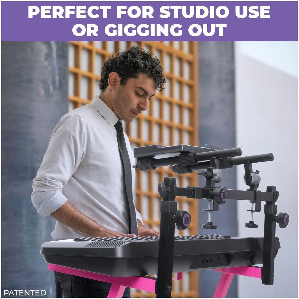 Liquid Stands 2 Tier Keyboard Stand Attachment - Adjustable Electric Digital ...