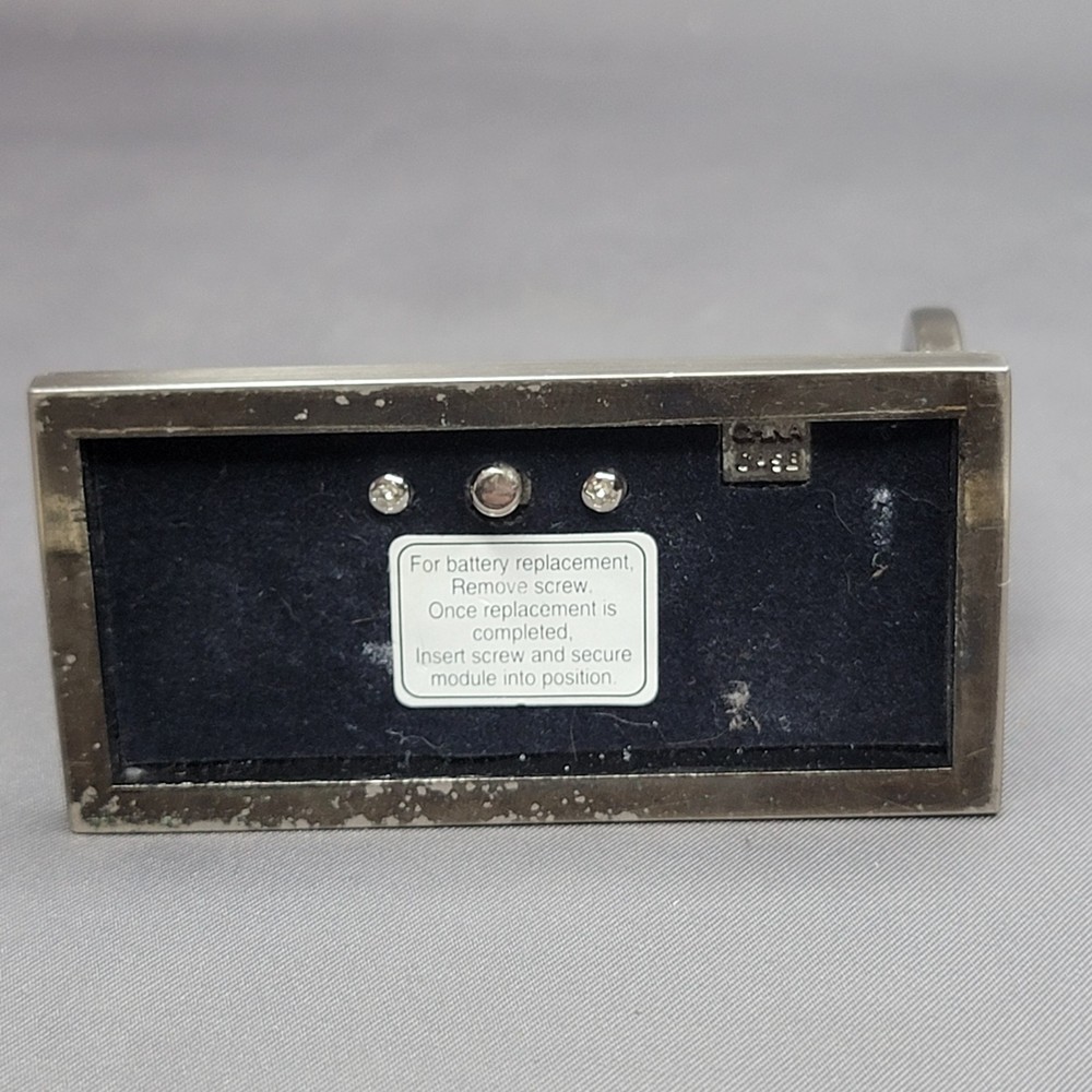 Pewter TIMEX Collectible Mini Sewing Machine Clock Working - Need Battery