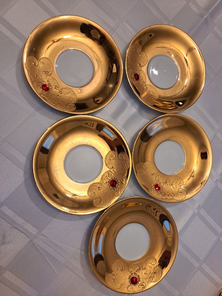 22K gold tea Cup set