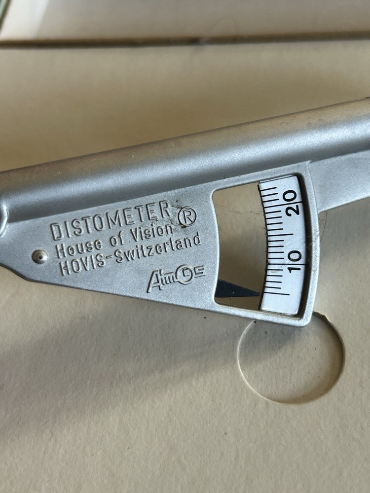HOVOCO HOV OPTICAL CO DISTOMETER VERTEX DISTANCE TOOL CONVERSION SCALE DIRECTION
