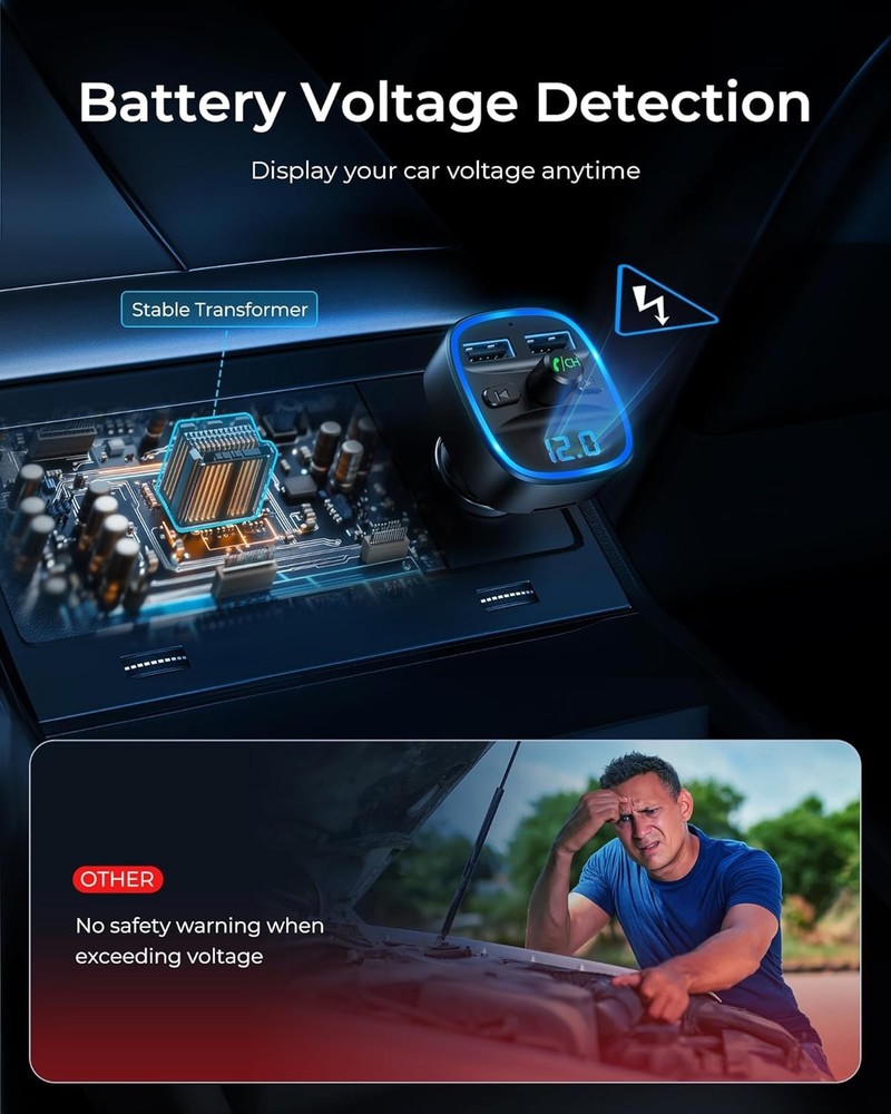 Car Bluetooth Transmitter: Charge, Stream, Call Hands-Free with Style