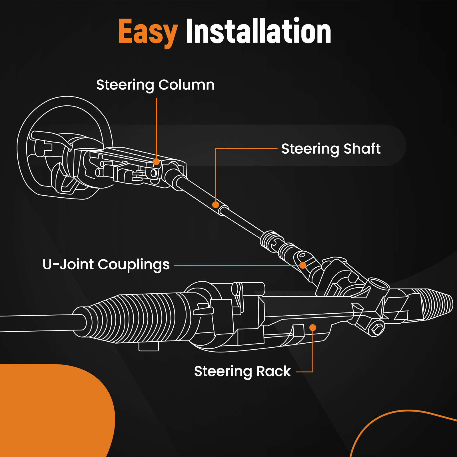Intermediate Steering Shaft for Toyota Camry 2012-2017 Avalon 2013-2018 L4 2.5L