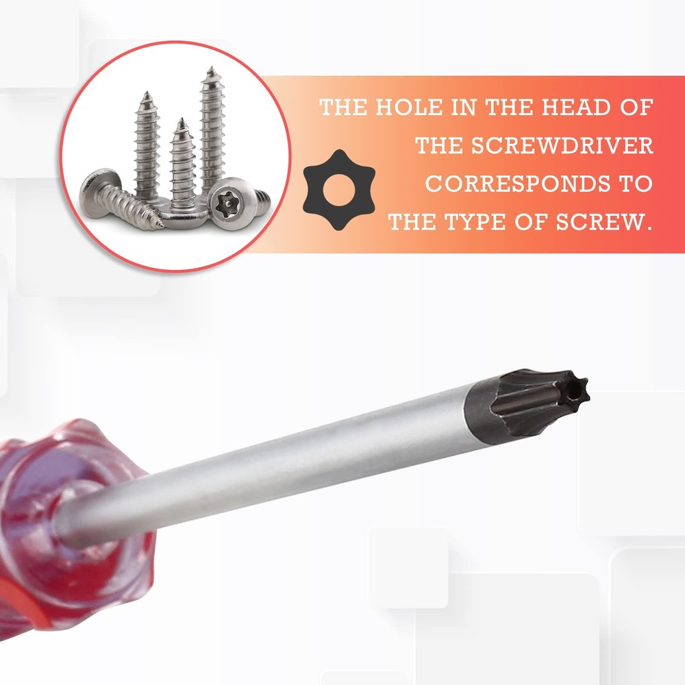 T15 Torx Security Screwdriver with Magnetic Tip Plastic Grip, Torx Screwdrive...