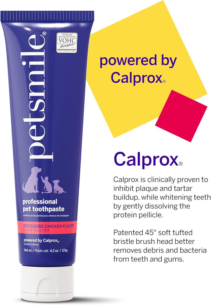 Professional Pet Toothpaste for Cats & Dogs - Only VOHC Accepted Toothpaste - Cl