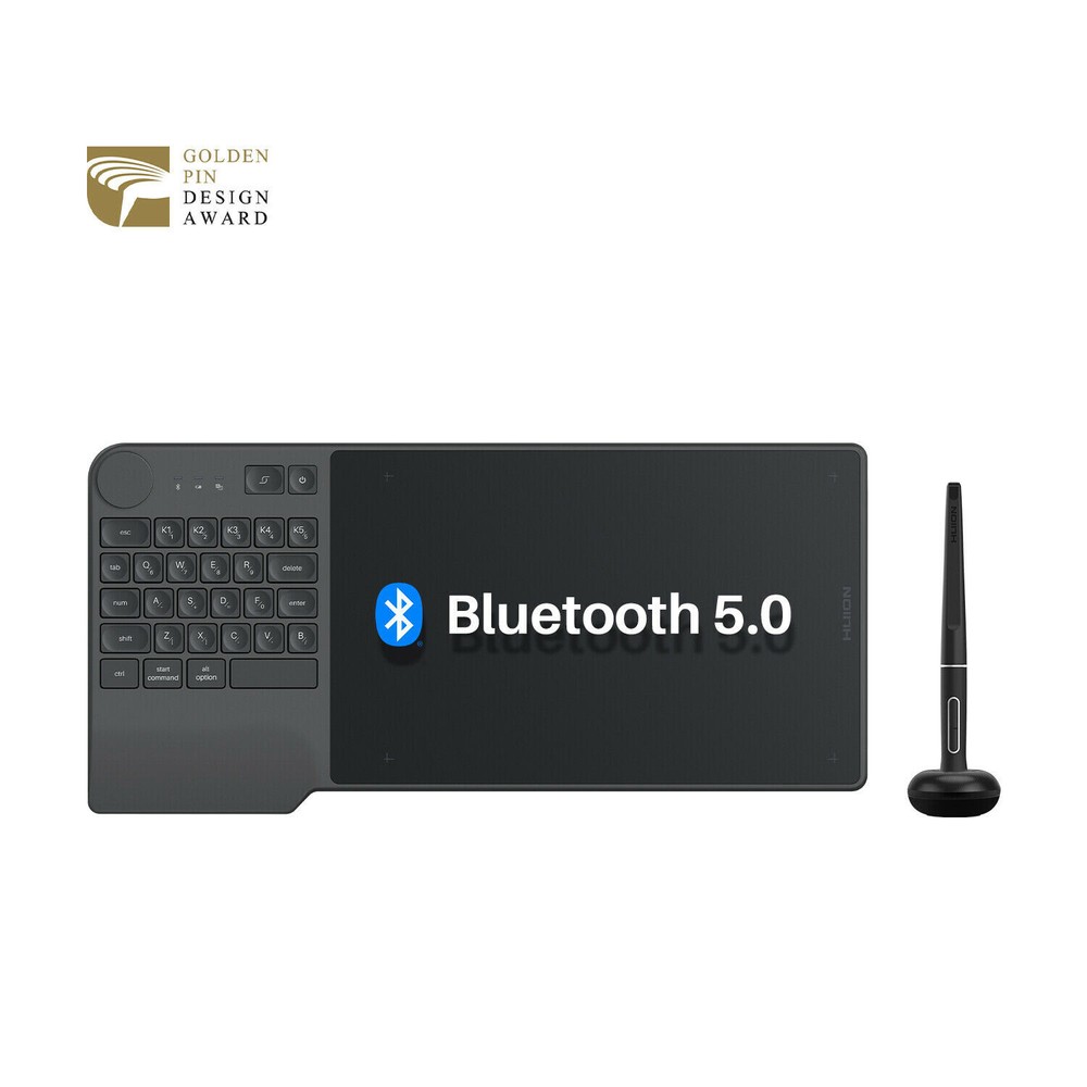 HUION Inspiroy Keydial KD200 New Bluetooth Graphics Tablet with dial controller