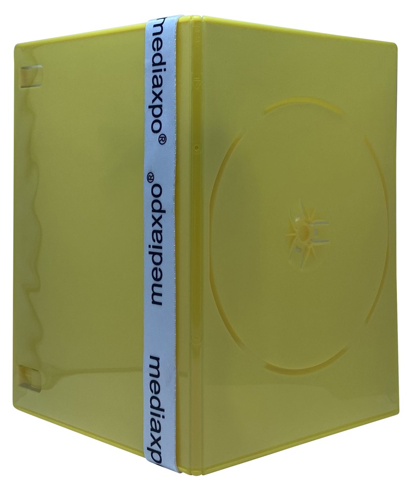 SLIM Solid Yellow Color Single DVD Cases 7MM Lot