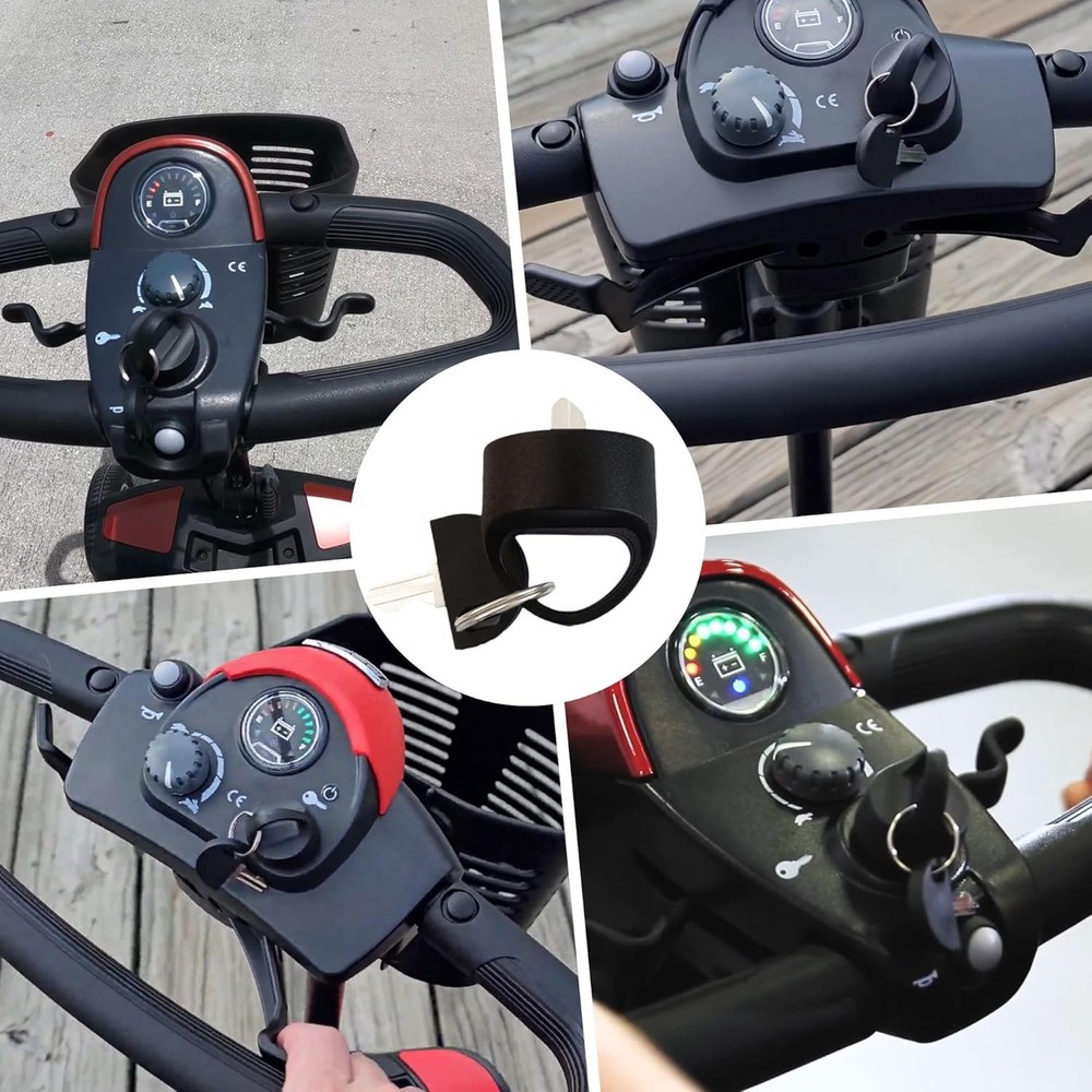 Pride Mobility Scooter Replacement Key Set Compatible with 2 Sets, Black
