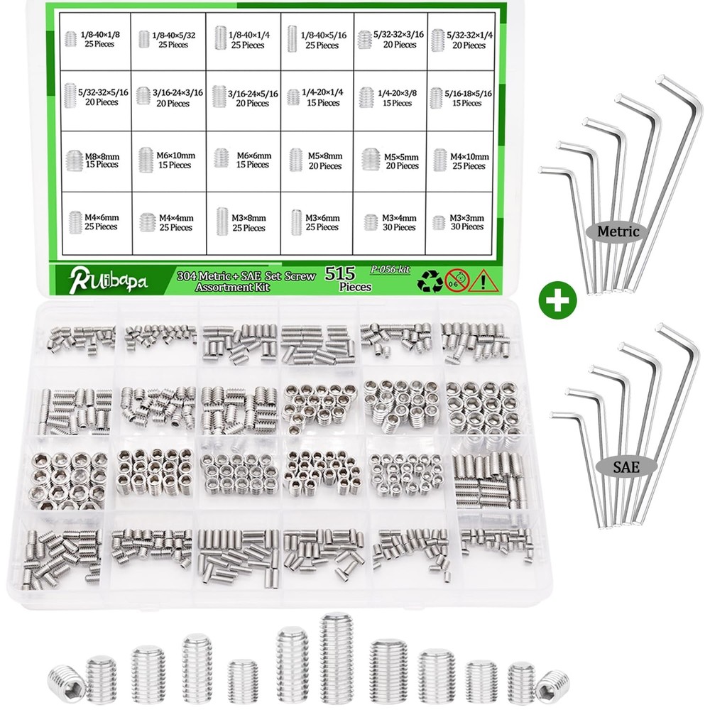 Stainless Steel Set Screw Assortment Kit