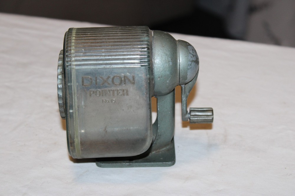Vintage Dixon Pointer Pencil Sharpener No 15 Translucent Hopper USA
