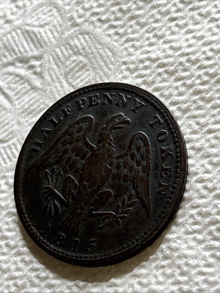 1815 Canada Half Penny Token, Br#994, Britannia Within wreath/spread eagle, 👀