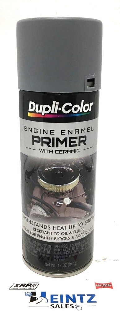 Duplicolor DE1612 Engine Enamel Paint w/ Ceramic, Gray Primer Color - 12 oz
