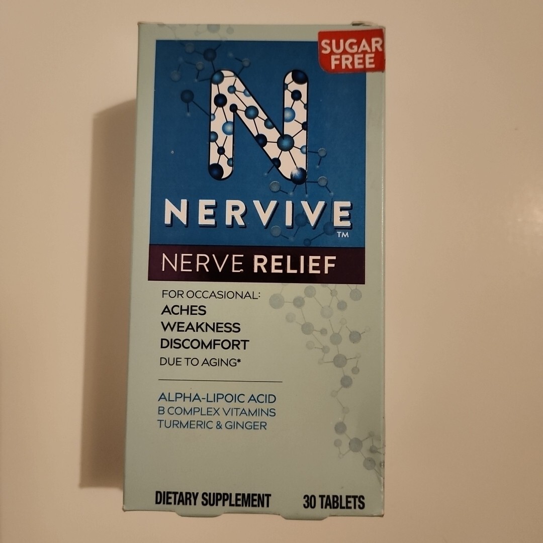 Nervive Nerve Relief Dietary Supplement 30 Tablets Exp 2024+