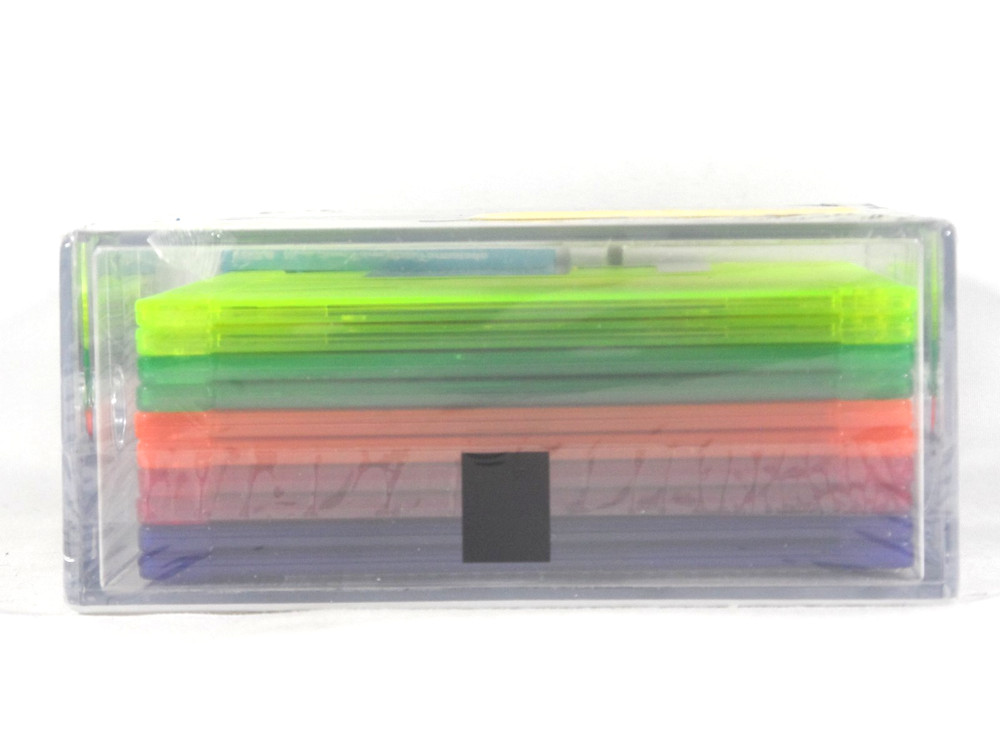 10 Pack NEON Imation Formatted Diskettes IBM 2HD 1.44 MB Sealed Acrylic Box