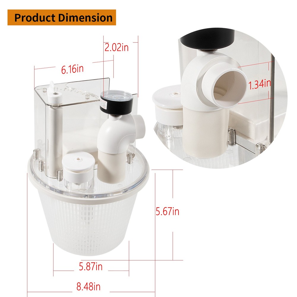 R211100 Vac-Mate Pool Cleaner Dispenser Box/Multi-Function Vacuum Skimmer Attach