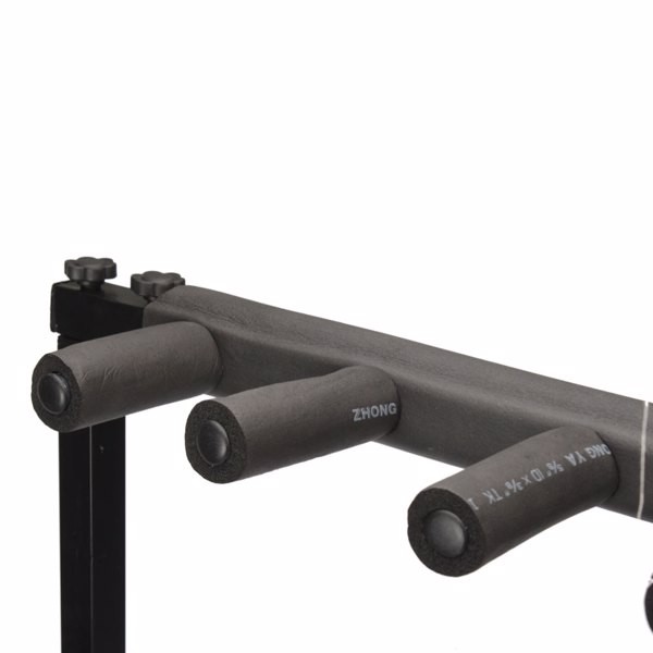 Triple Folding Multiple Guitar Holder Rack Stand Professional Black