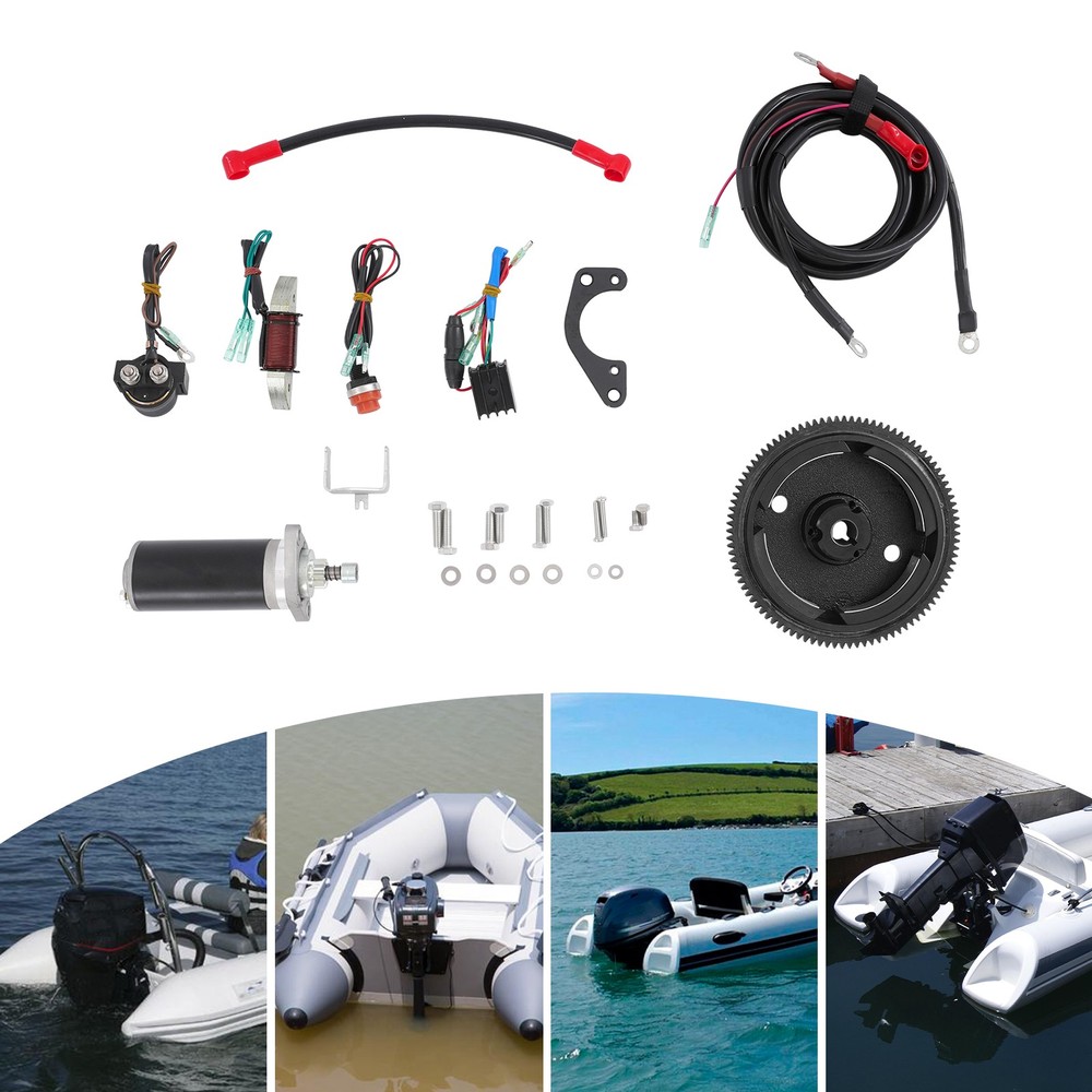 Electric Starter Conversion Kit for Dongfa 2-Stroke 9.8HP Outboard Motor