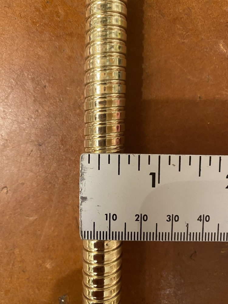 19 Inch Brass Plated Gooseneck with 1/8 IPS Threading