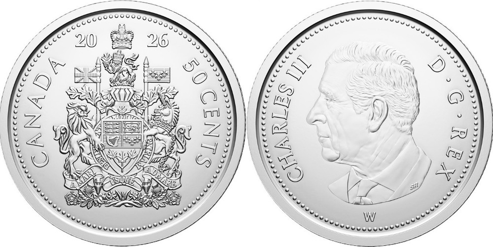 Proof Like 2026W Canada 50 Cents From Mint's Set