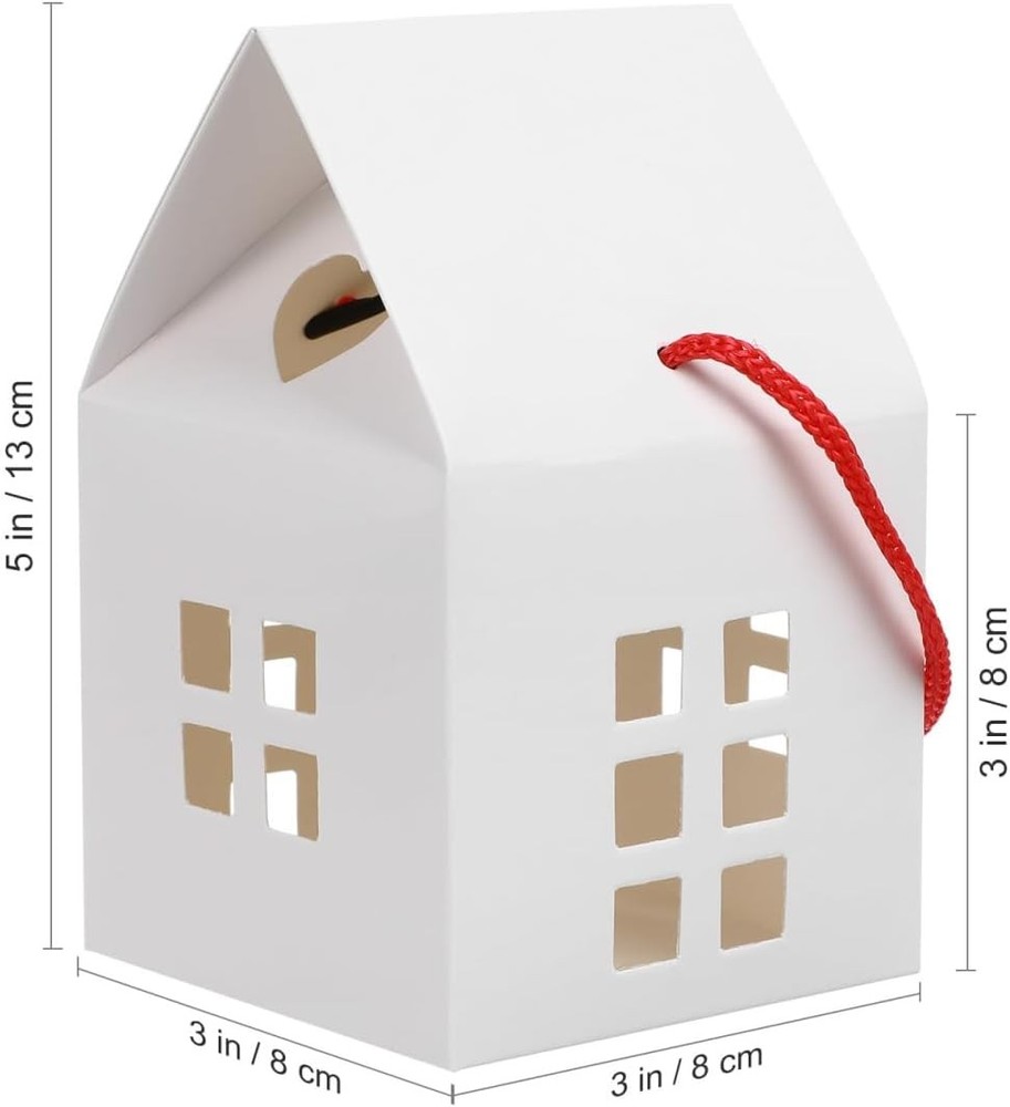 Candy Packaging Cube 10Pcs House Shaped Candy Boxes Boxes Treat Bags Chocolate