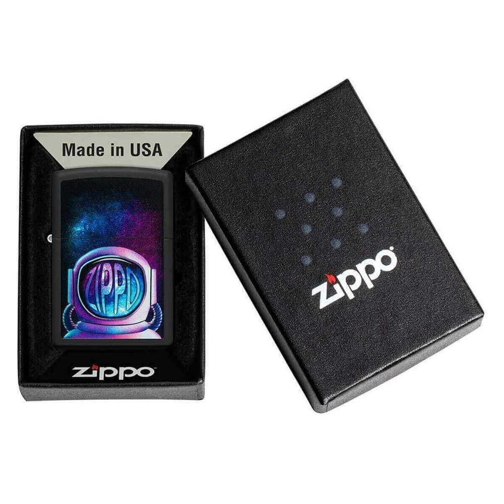 Zippo Windproof Lighter Zippo Astronaut Design Matte Black 49773