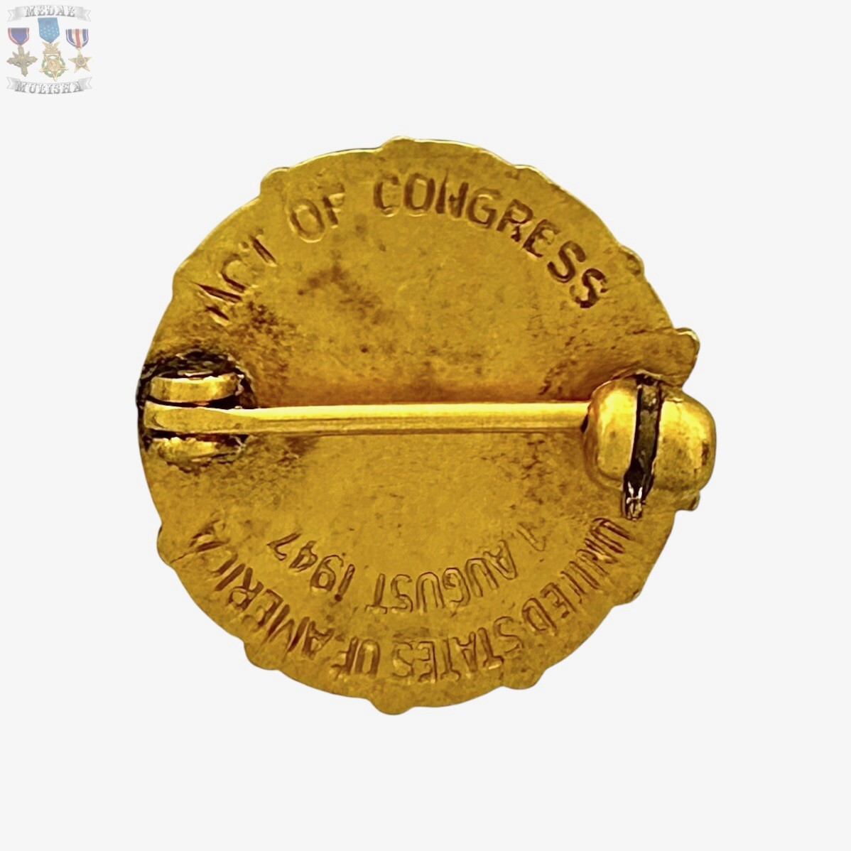 NEXT OF KIN GOLD STAR LAPEL PIN KILLED IN ACTION AUGUST 1947 BOX PURPLE HEART