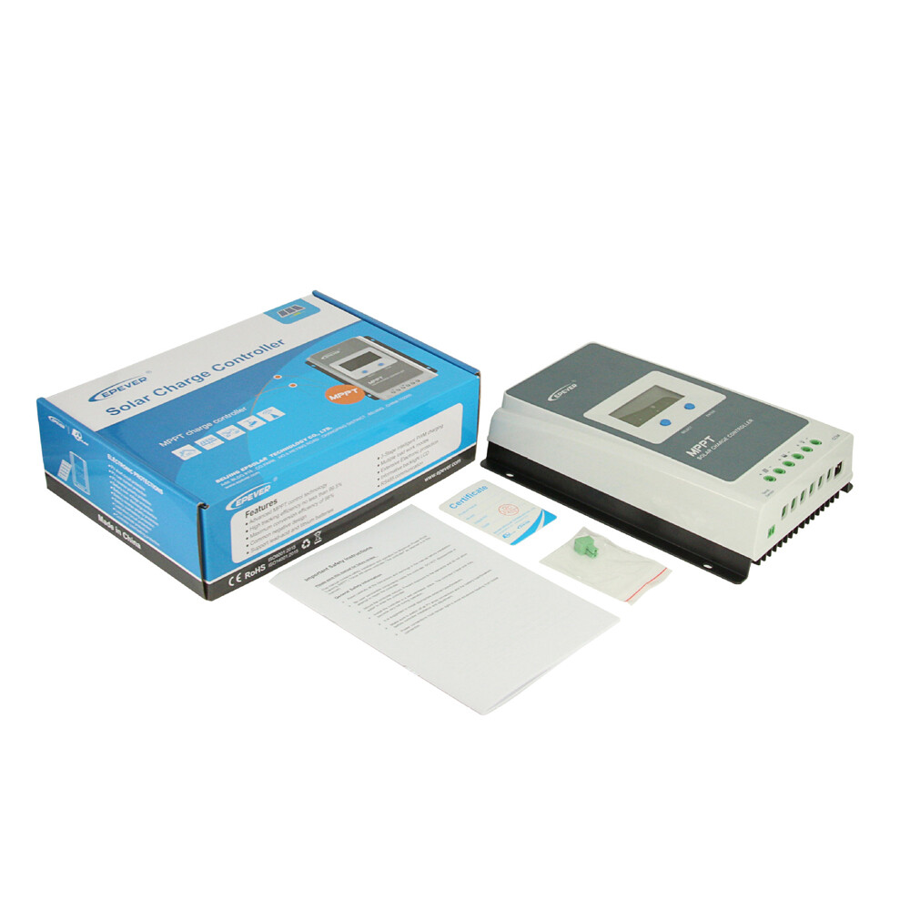 EPEVER 10A/20A/30A/40A MPPT Solar Charge Controller DC12/24V + MT50 Remote Meter