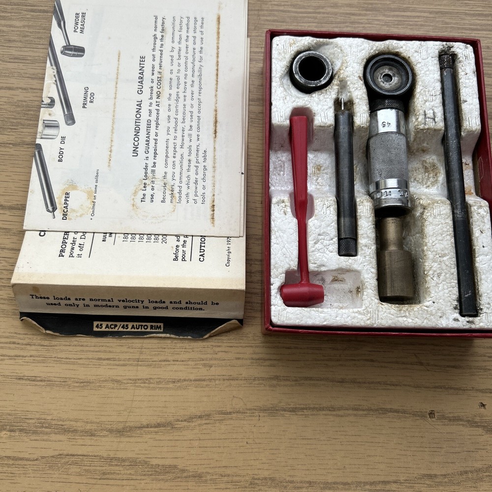LEE LOADER RELOADING KIT FOR THE  45 ACP / 45 AUTO RIM