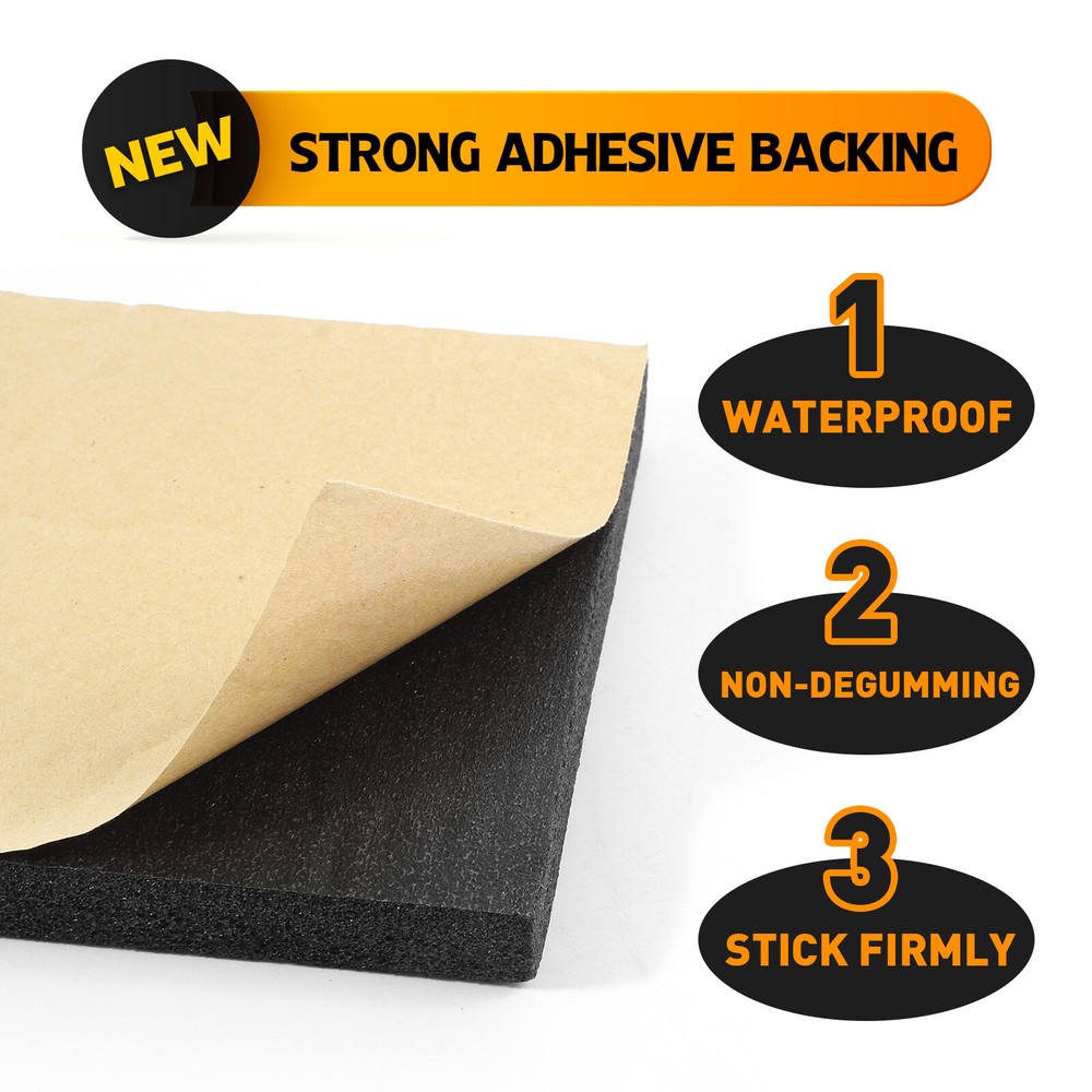 Black Foam Sheet Self Adhesive Rubber Padding Neoprene Sponge Rubber Mat Padding
