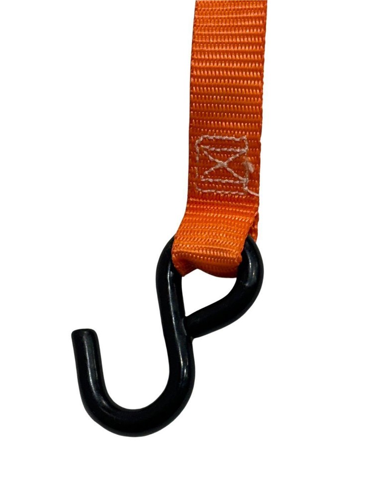 1"X6' Orange Cam Buckle Strap w/ S-Hooks (8 pack)