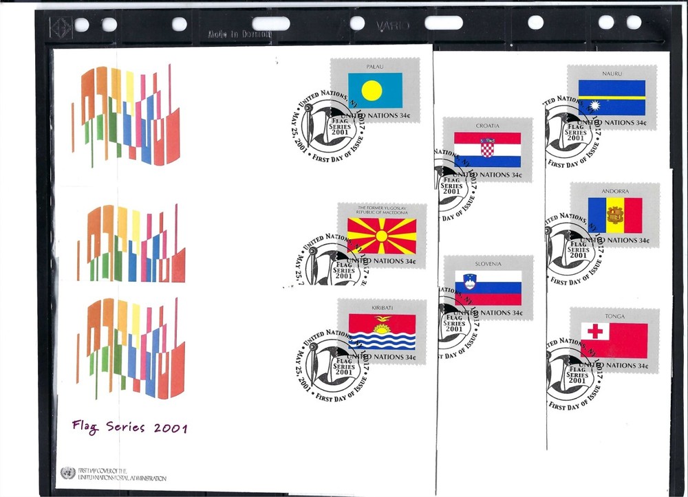 2001 Flag FDC's - UNPA Fresh - (FLAWLESS) (881)