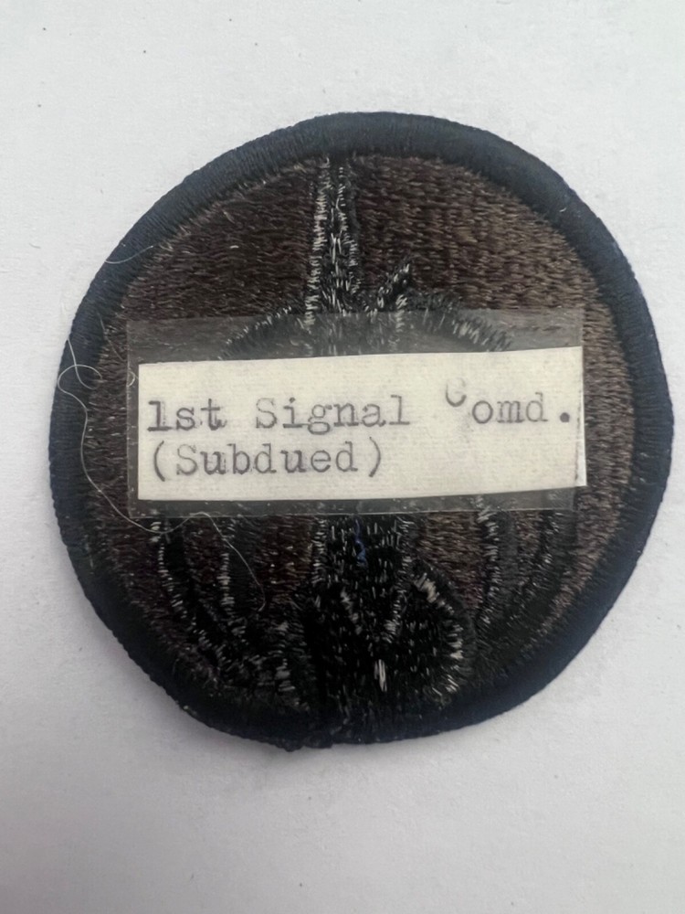 1st Signal Command Subdued US Army Patch