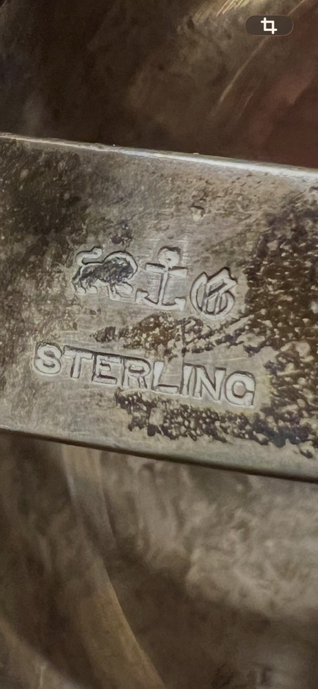 Antique Sterling Silver Desk/ Table /Counter Bell. Solid. Monogrammed. RARE!