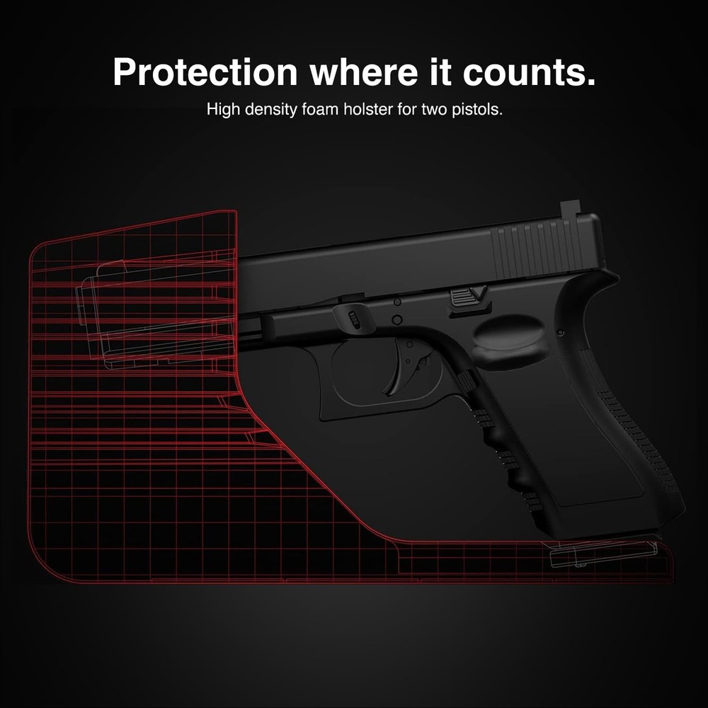VAULTEK Modular Pistol Rack Protective Handgun Storage Black