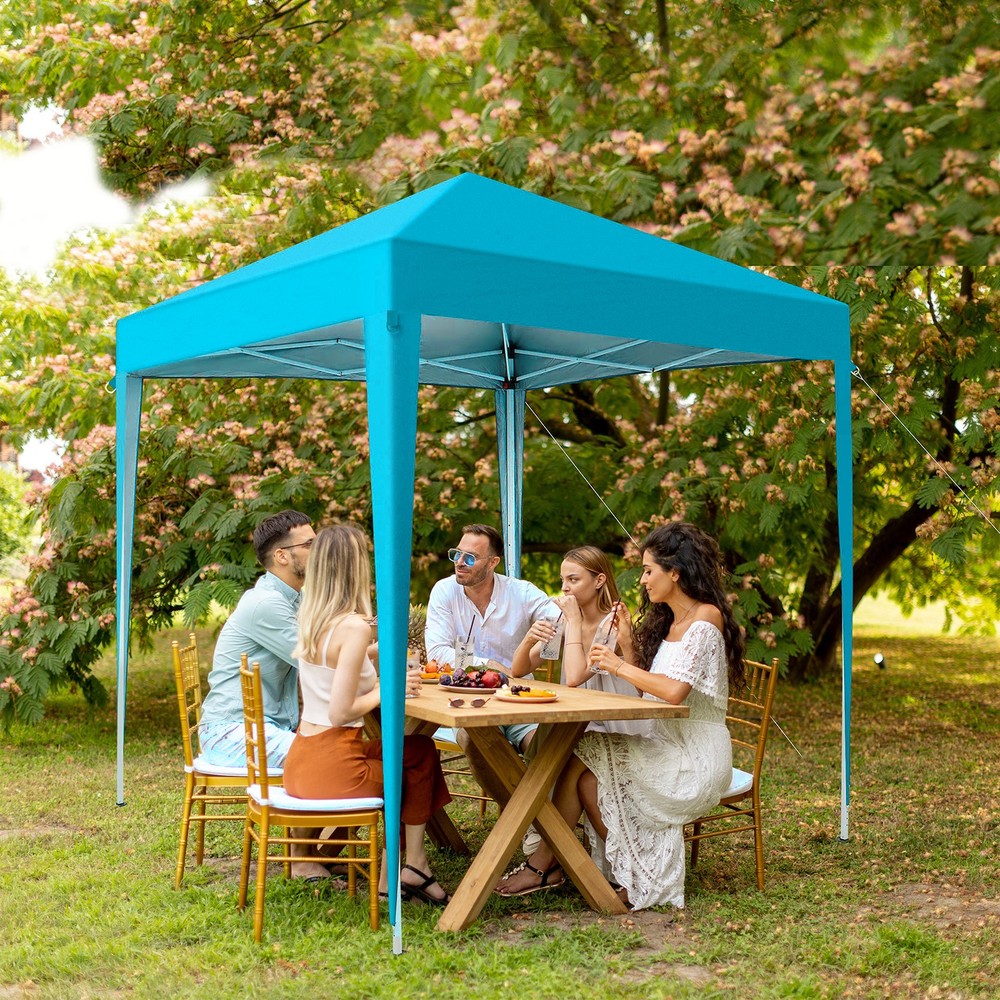 6.5X6.5FT Two Doors & Two Windows Practical Waterproof Right-Angle Folding Tent