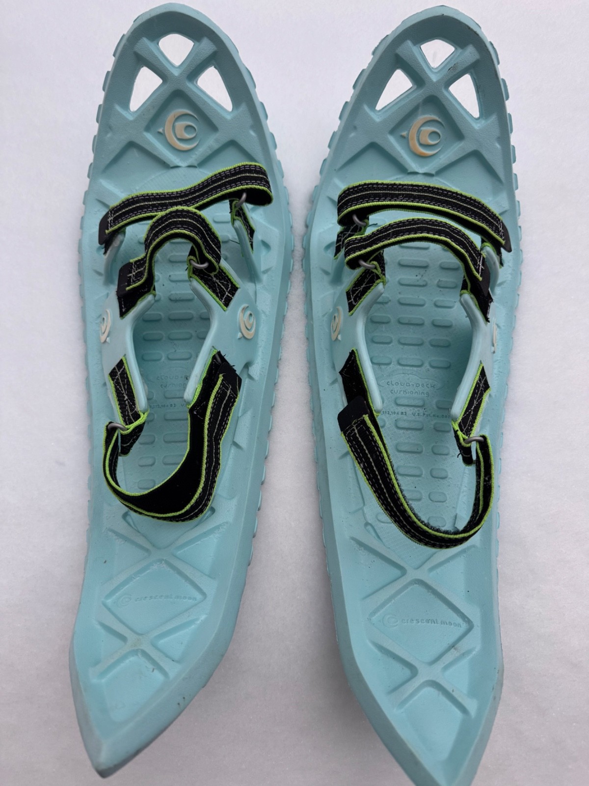 Crescent Moon Luna Unisex Ultralight EVA Foam Snowshoes. Seafoam