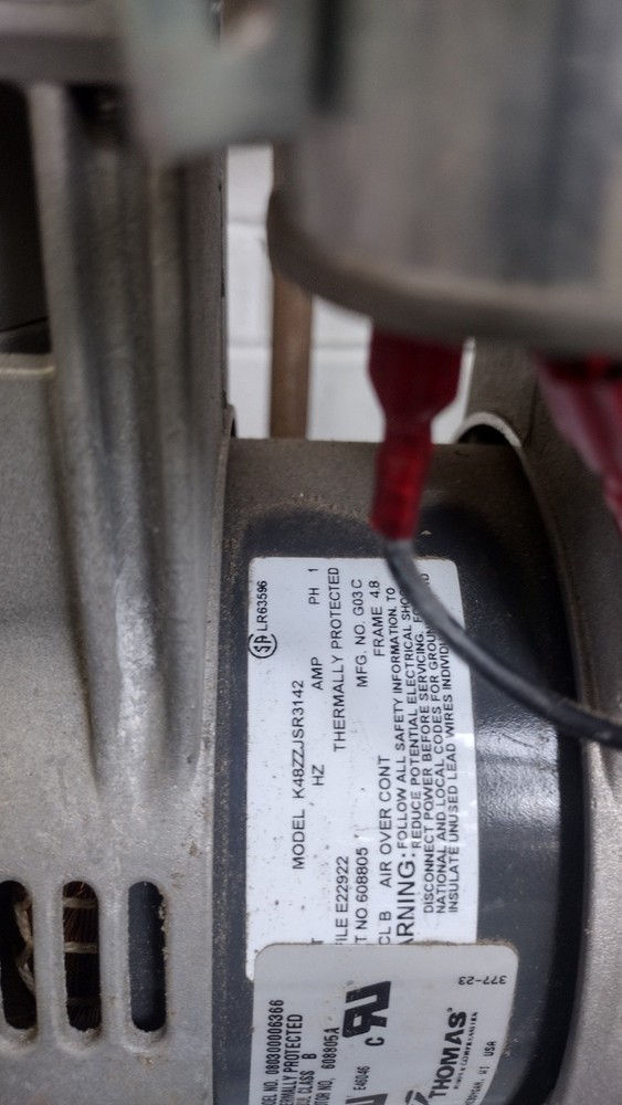 Thomas Compressor -Vacuum Pump Model 2750BGHISS76-316 I