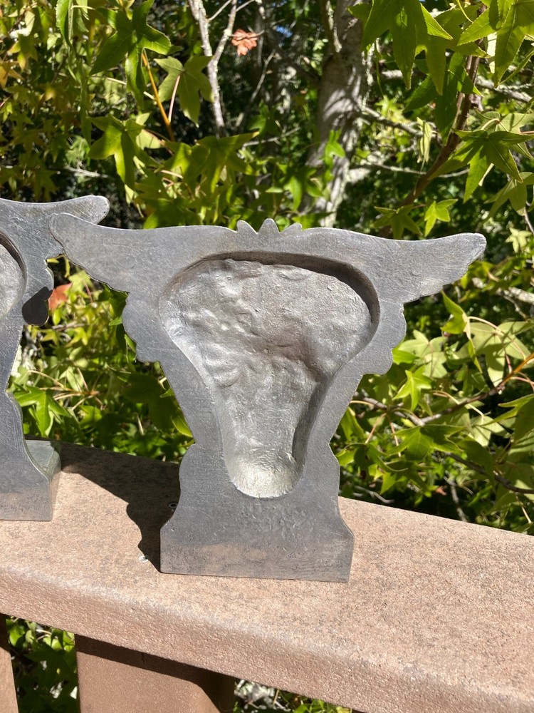 WW2 Era USNA US Naval Academy Annapolis Aluminum Souvenir Bookends