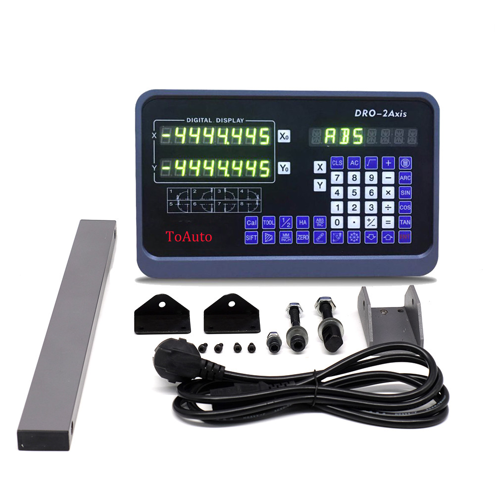 Digital Readout Kit DRO Display 5µm Linear Scale Sensor Mill Lathe 2/3/4/5Axis